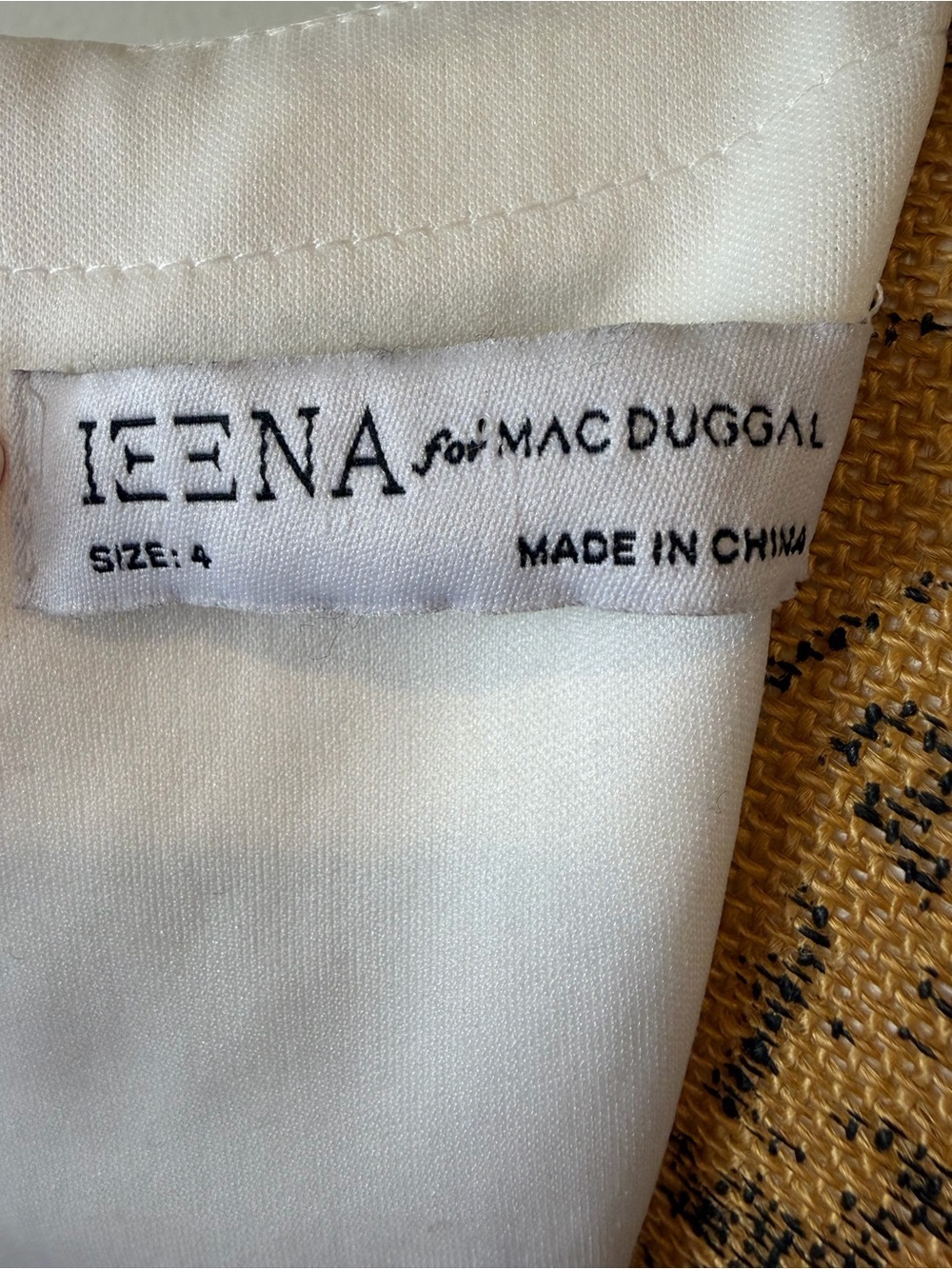 IEENA for Mac Duggal White Satin Cape Sleeve Mini Dress NWT Size 4 Bridal - Picture 5 of 7